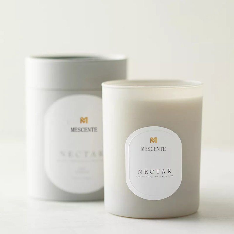M&Scent Custom Logo Meditation Ikke-giftige sten Urter Håndhældt Naturlig duftende sojavoks krystallys