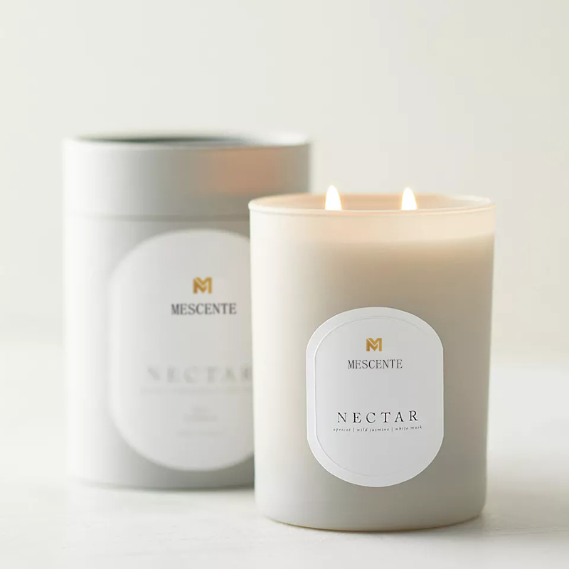 M&Scent Custom Logo Meditation Ikke-giftige sten Urter Håndhældt Naturlig duftende sojavoks krystallys