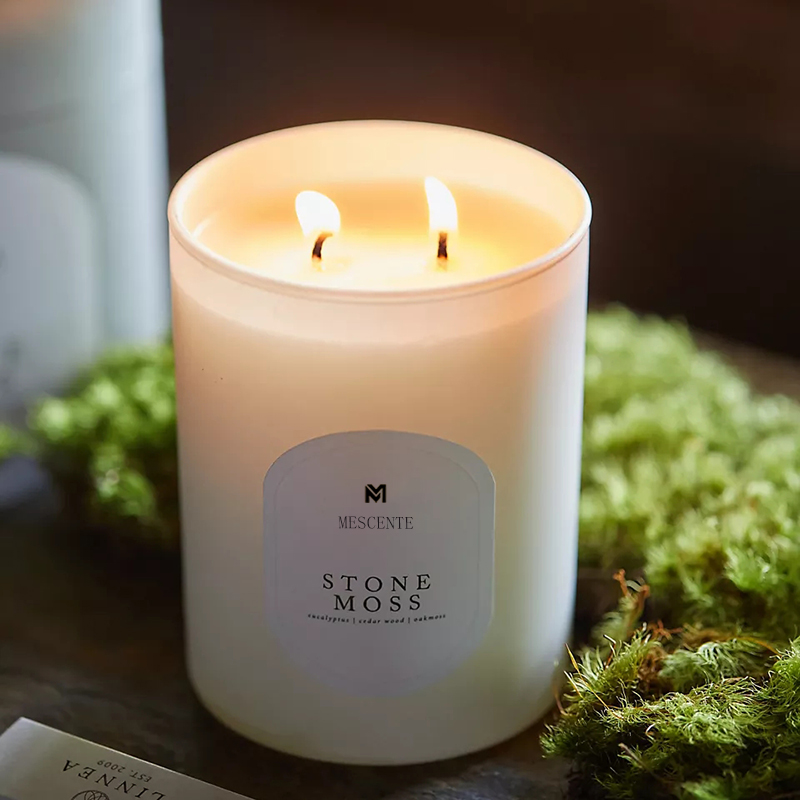 M&Scent Custom Logo Meditation Ikke-giftige sten Urter Håndhældt Naturlig duftende sojavoks krystallys