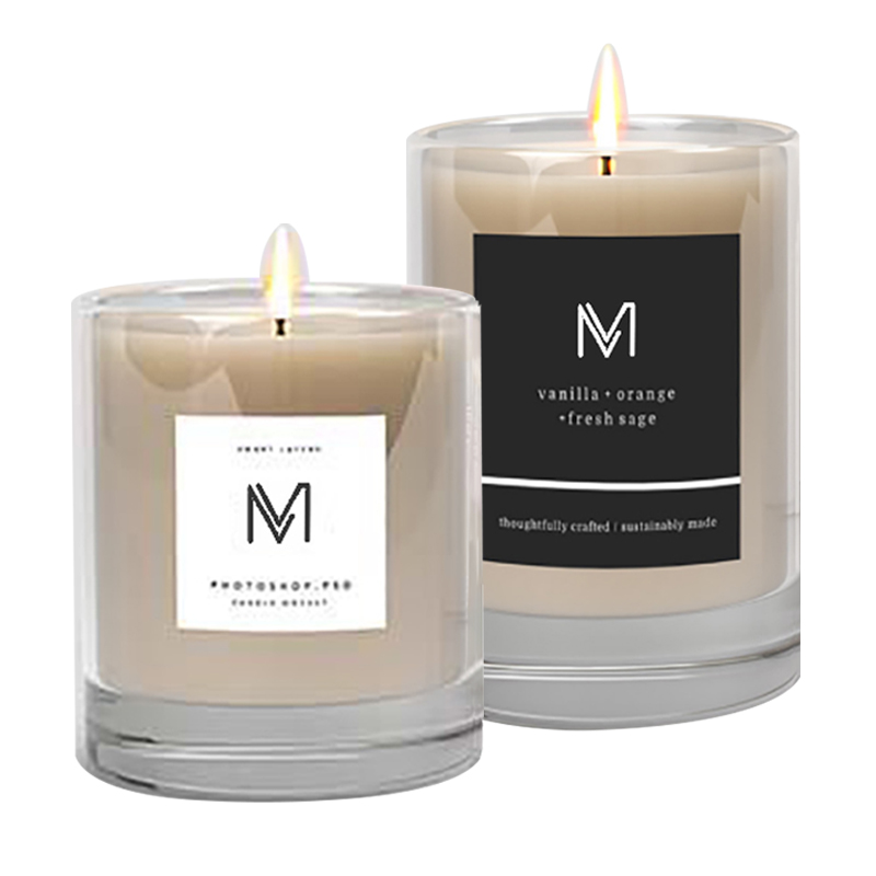 M&Scent engrosfabrik direkte luksus private label sojavoks duftlys med kasse i bulk