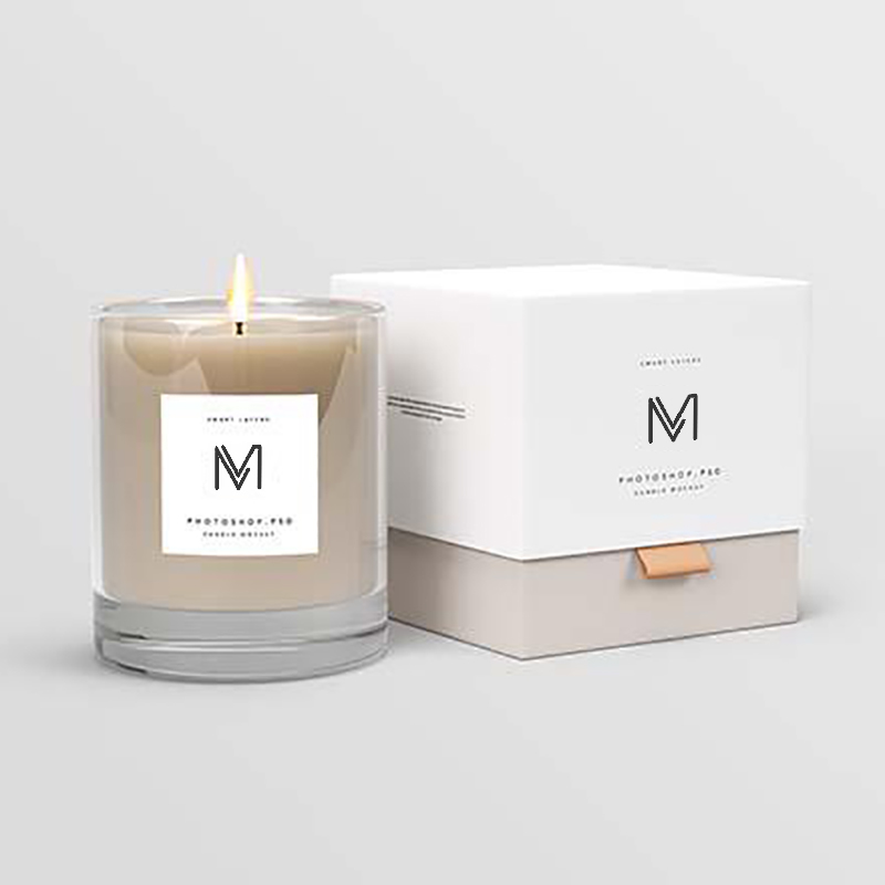 M&Scent engrosfabrik direkte luksus private label sojavoks duftlys med kasse i bulk