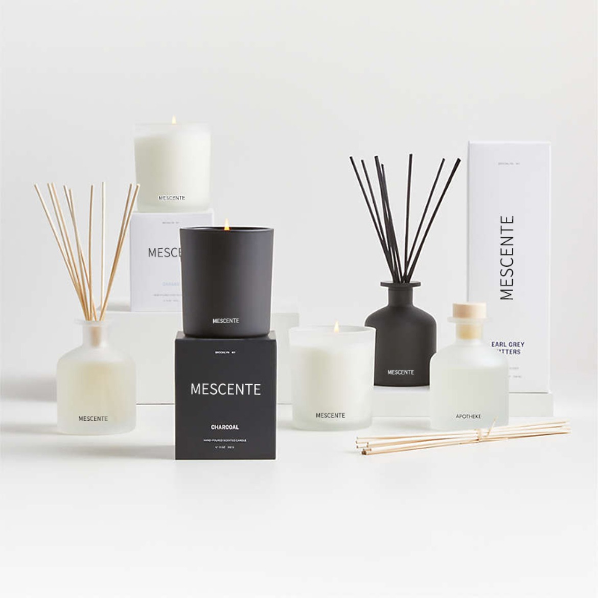M&Scent luksus private label lilla farve aroma reed diffuser gavesæt med æske