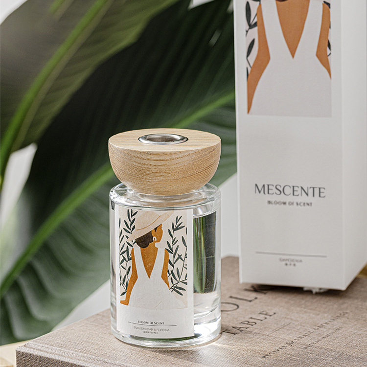 M&Scent engros private label glasflaske stick reed diffuser sæt med prop