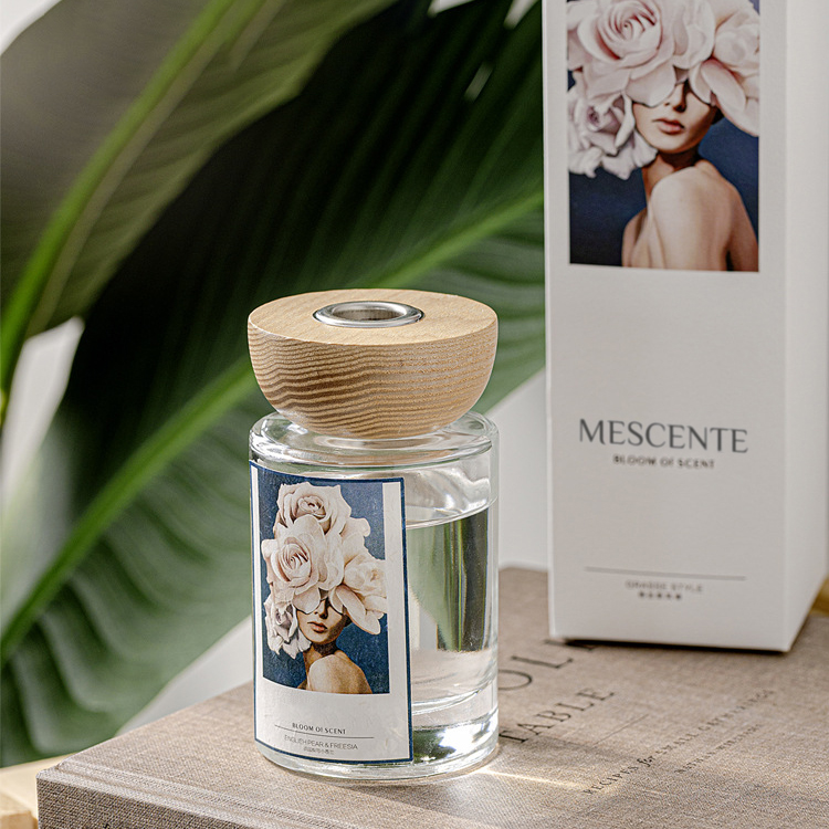 M&Scent engros private label glasflaske stick reed diffuser sæt med prop