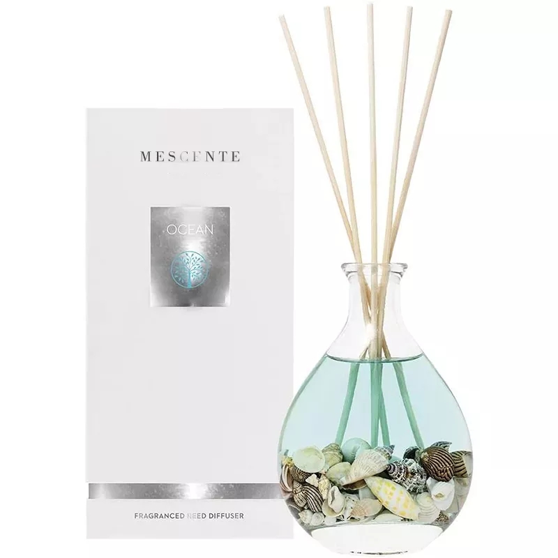 M&Scent engros luksus private label glasflaske rattan stick reed diffuser sæt med prop