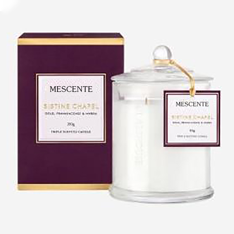 M&Scent Engros Luksus Custom Private Label Julekuppelkrukke Duftende sojalys med låg