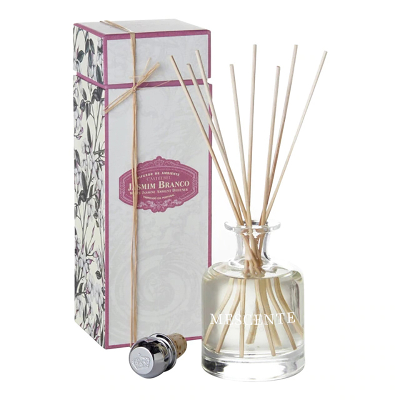 Luksus forår 400 ml Miljøvenlige lyserøde flasker Cementgrå læder Magnolia duft Blomsterstave Reed Diffuser