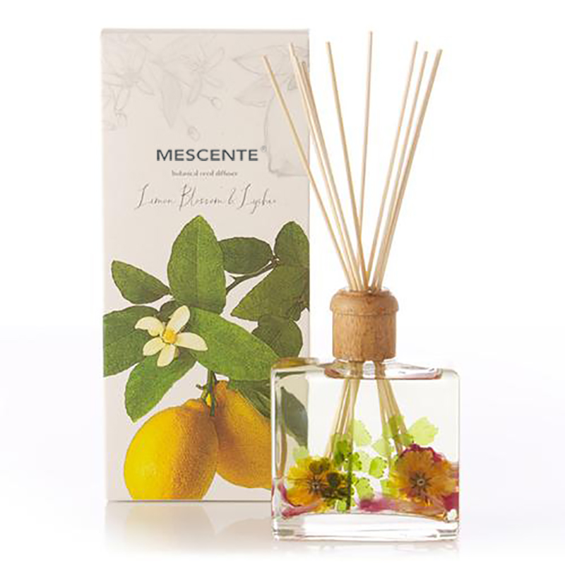 Engros Højkvalitets Luksus Custom Private Label Blomst Sola Træ Aroma Reed Diffuser med æske