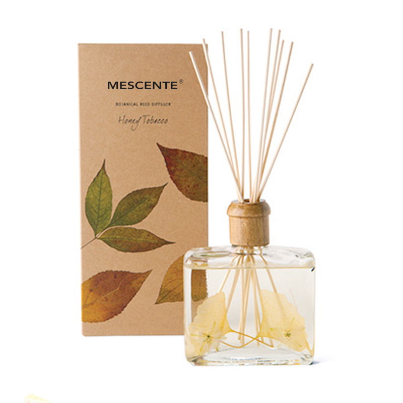 Engros Højkvalitets Luksus Custom Private Label Blomst Sola Træ Aroma Reed Diffuser med æske