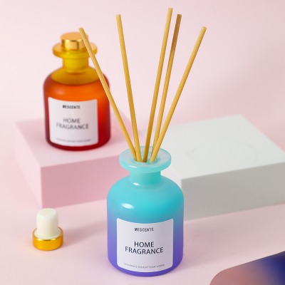 Engros Unik glasflaske duft Blomster Reed Diffuser Oil Refill med emballageæsker Gavesæt