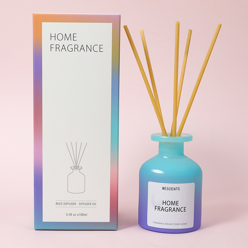 Engros Unik glasflaske duft Blomster Reed Diffuser Oil Refill med emballageæsker Gavesæt