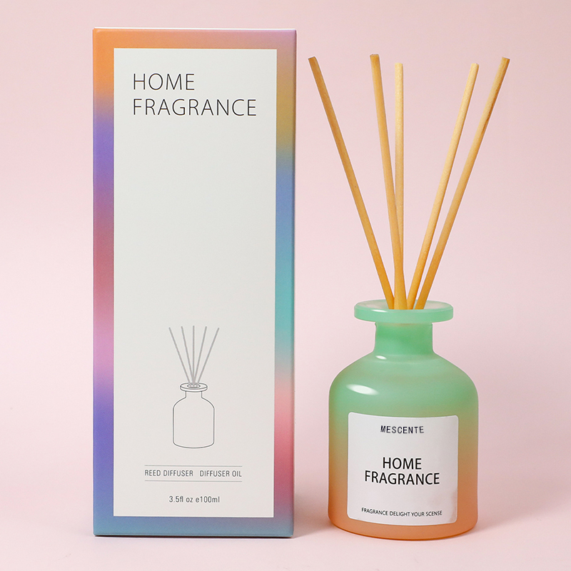 Engros Unik glasflaske duft Blomster Reed Diffuser Oil Refill med emballageæsker Gavesæt