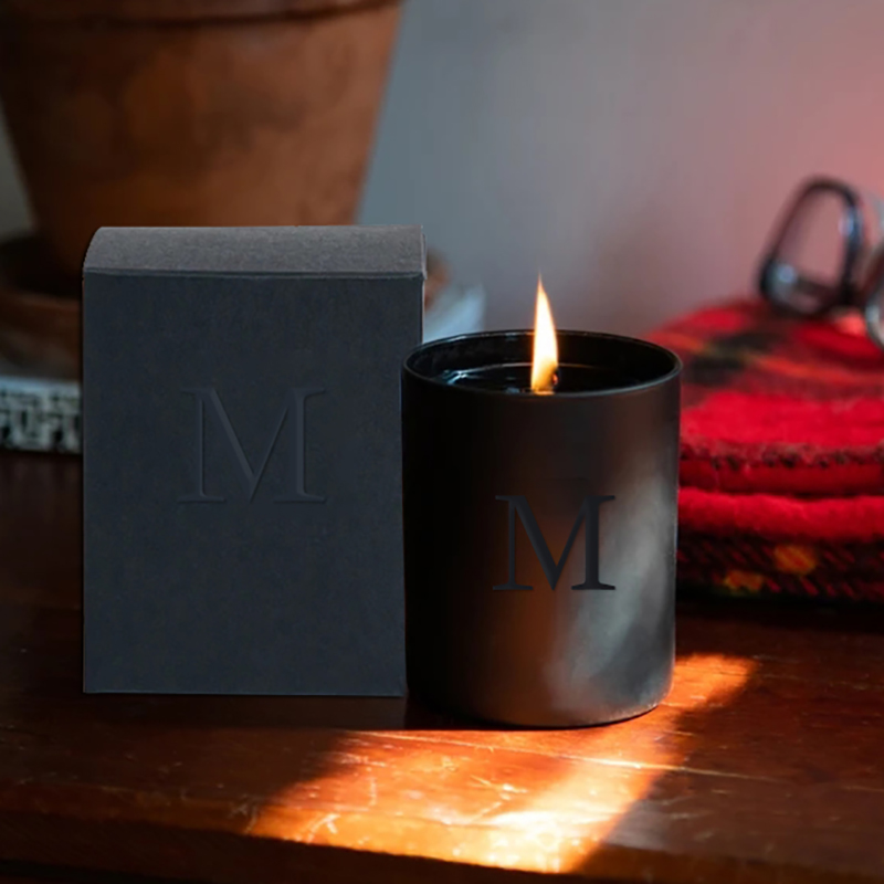 M&Scent Engros Luksus sorte unikke krukker Dekorative bryllupsduftende sojalys med krystaller