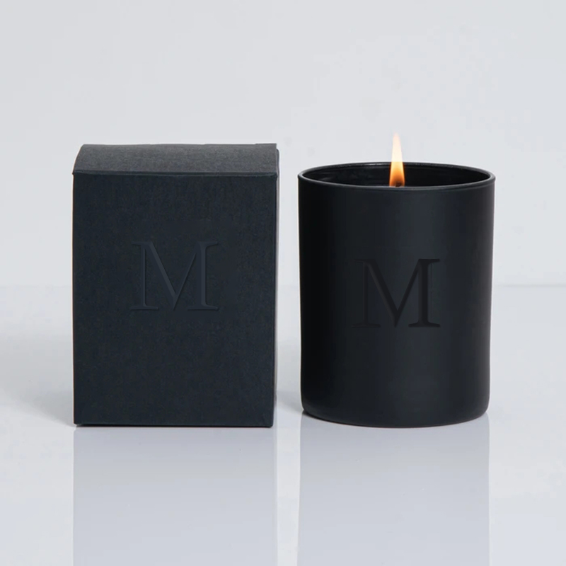 M&Scent Engros Luksus sorte unikke krukker Dekorative bryllupsduftende sojalys med krystaller
