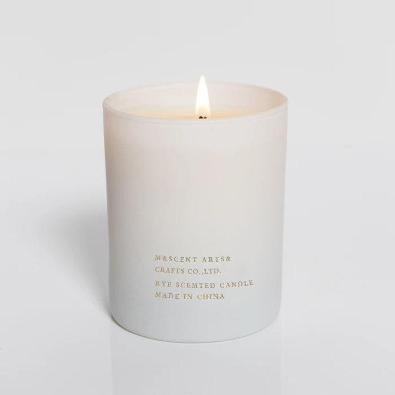 M&Scent Engros Billig Private Label Large White Wood Wick Aromaterapi Duftende æterisk olielys