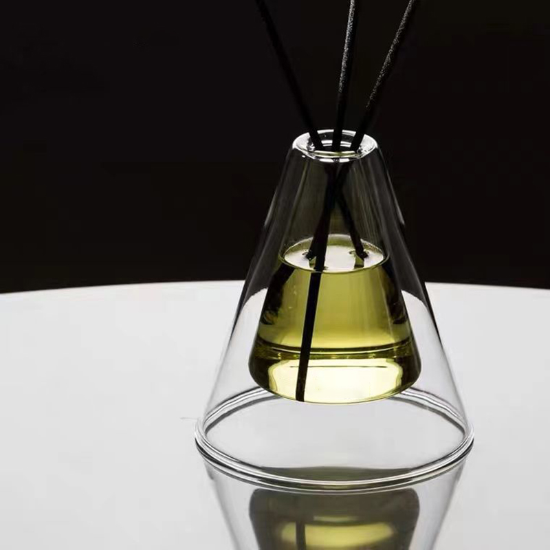 Custom Large Hex Essenza Unik Glasflaske Hvid Frosted Extra Air Aroma Reed Diffuser Hjem Duft, Reed Diffusers Jul