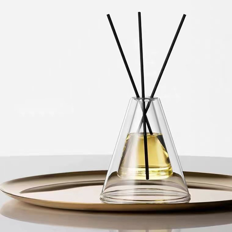 Custom Large Hex Essenza Unik Glasflaske Hvid Frosted Extra Air Aroma Reed Diffuser Hjem Duft, Reed Diffusers Jul