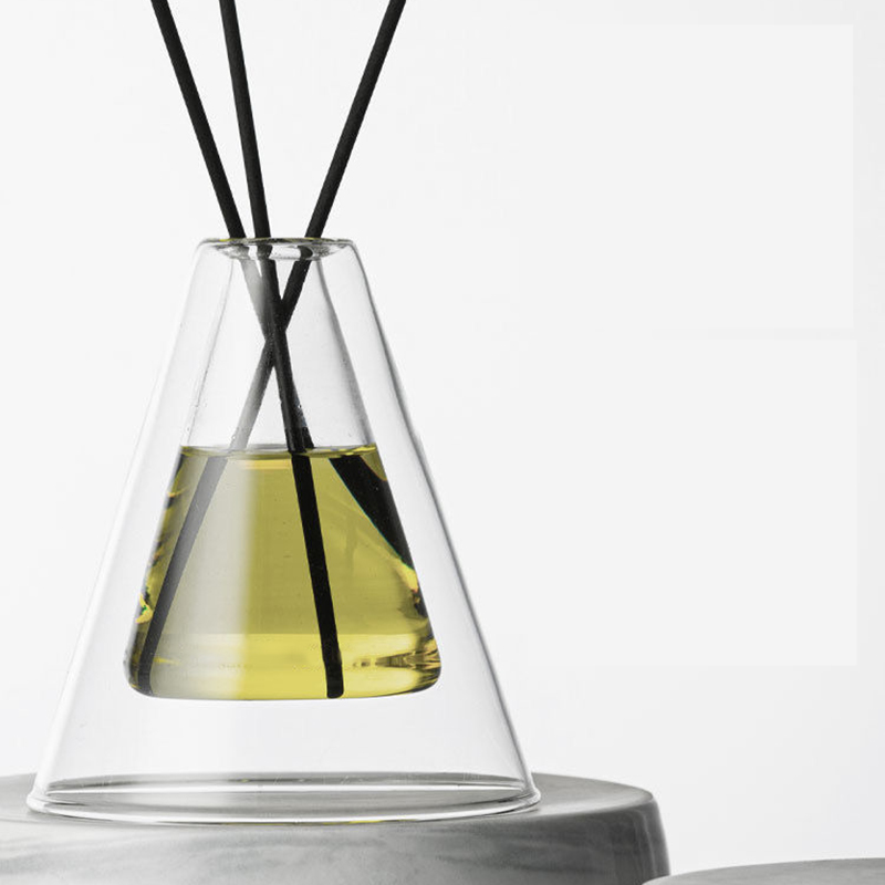 Custom Large Hex Essenza Unik Glasflaske Hvid Frosted Extra Air Aroma Reed Diffuser Hjem Duft, Reed Diffusers Jul