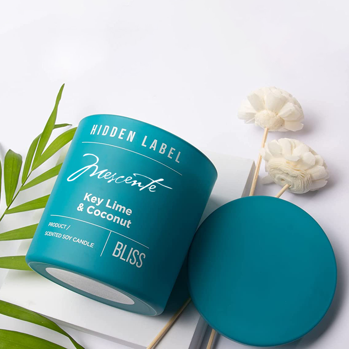 M&Scent Engros Luksus Private Label Sorte Krukker Duftende Sojavokslys Med Krystaller