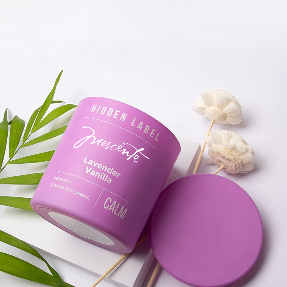 M&Scent Engros Luksus Private Label Sorte Krukker Duftende Sojavokslys Med Krystaller