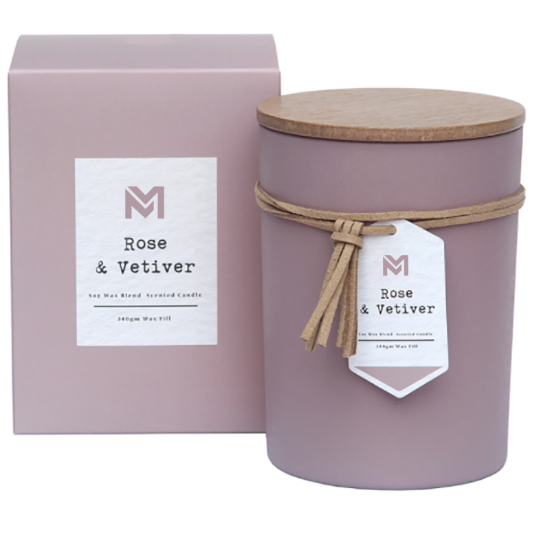 M&S duft Engros Private Label Trælåg Aromaterapi Duft Sojavoks stearinlys Gavesæt i glaskrukke