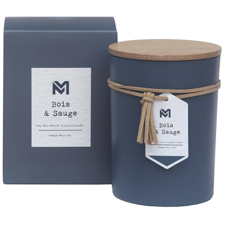 M&S duft Engros Private Label Trælåg Aromaterapi Duft Sojavoks stearinlys Gavesæt i glaskrukke