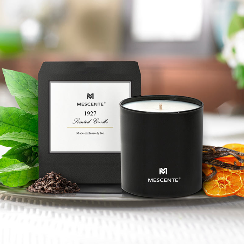 M&S duft Engros Luksus Private Label Chrome Mand Aromaterapi stearinlys 22 Oz med krystaller indeni