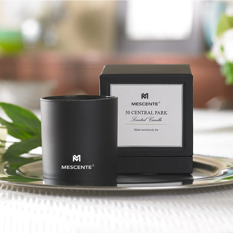 M&S duft Engros Luksus Private Label Chrome Mand Aromaterapi stearinlys 22 Oz med krystaller indeni
