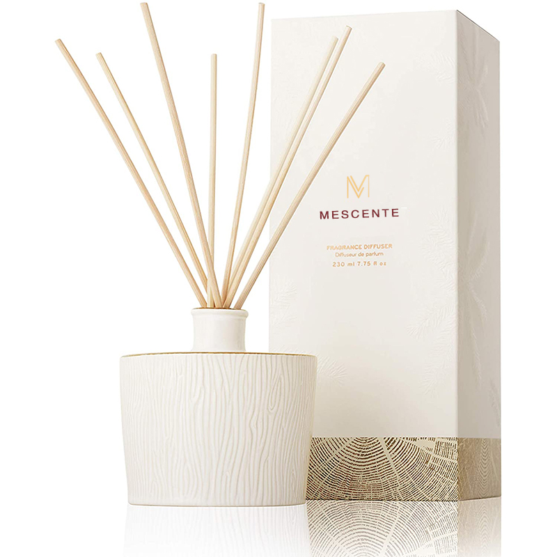 M&Scent Engros Luksus Glasflaske Stik Fiber Rund Træskrue Aroma Reed Diffuser Gavesæt