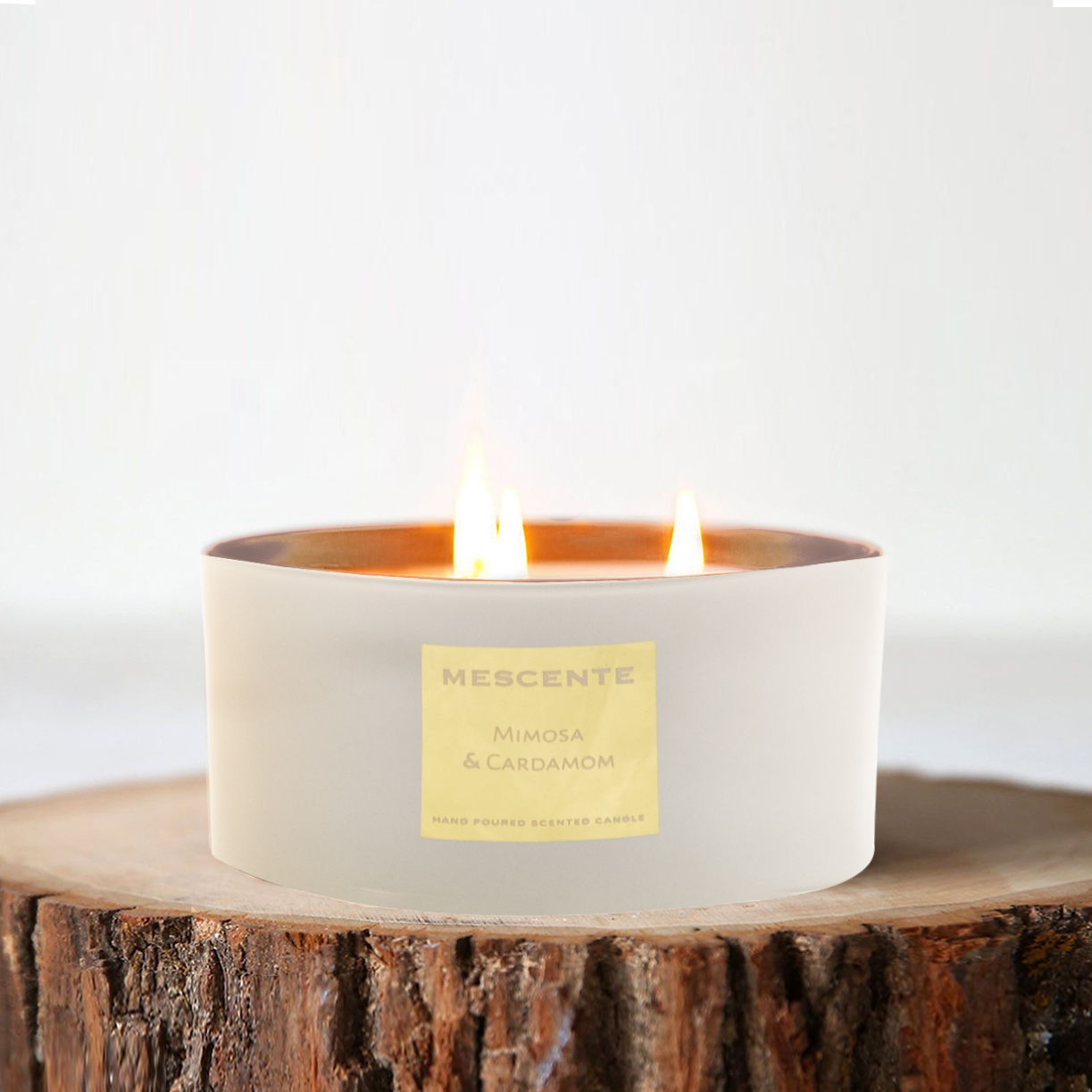 M&Scent engros dekorativ aromaterapi 3-væge duftende kokospalme stearinlys gavesæt