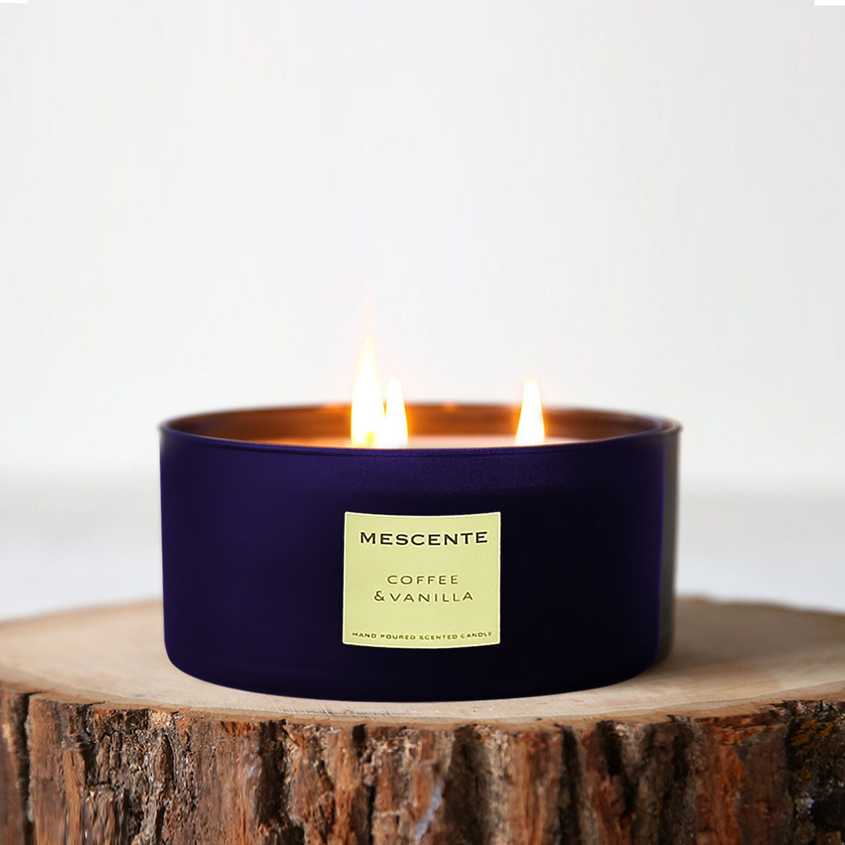 M&Scent engros dekorativ aromaterapi 3-væge duftende kokospalme stearinlys gavesæt