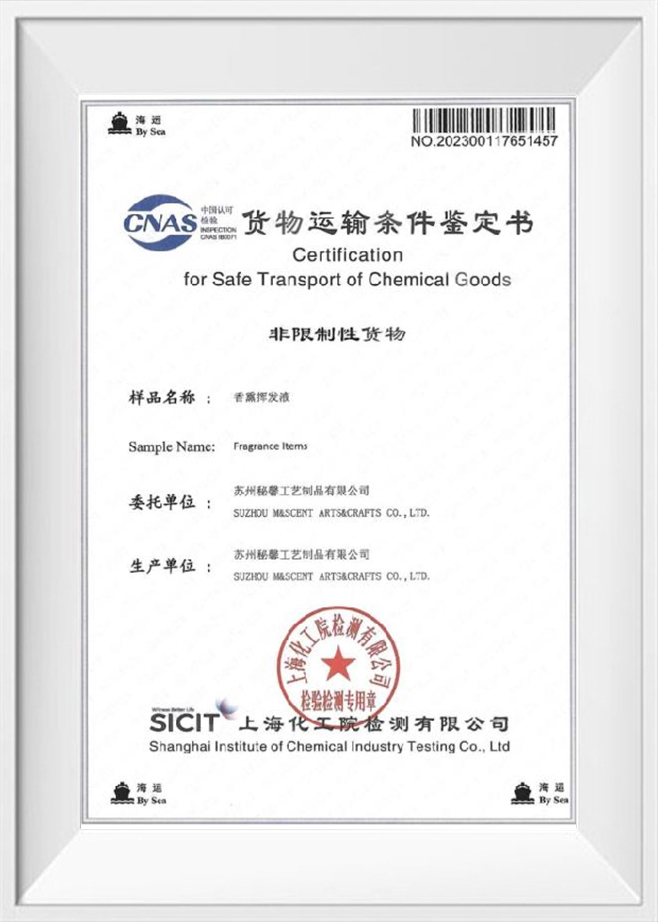 Certificering for sikker transport af kemiske varer
