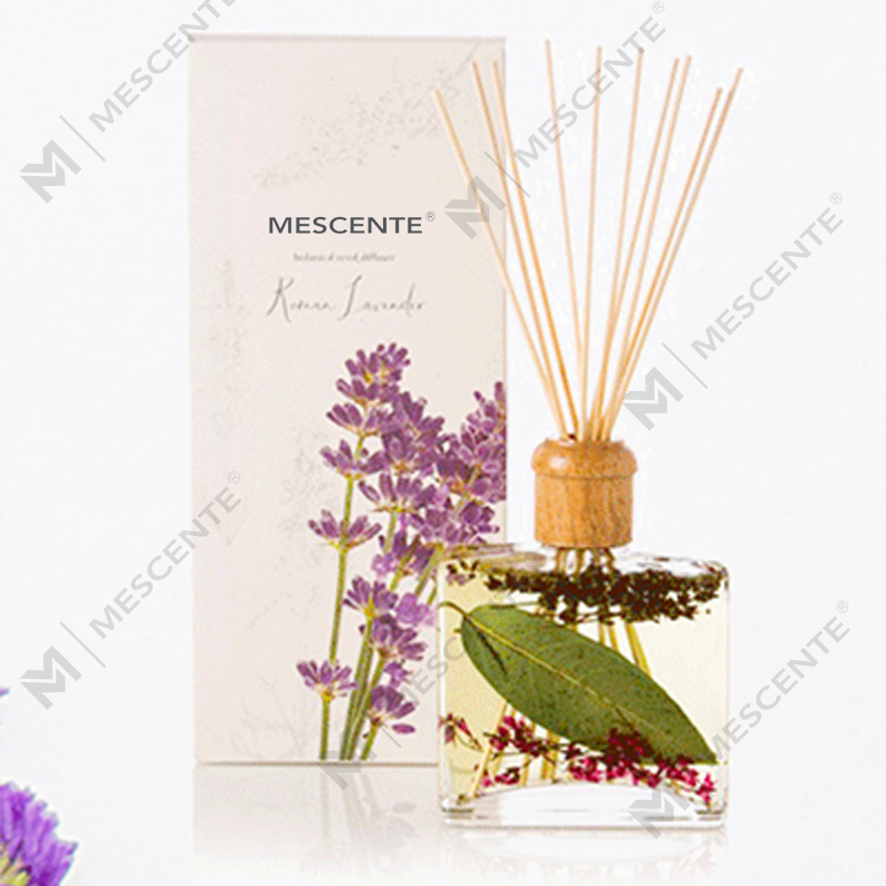 Engros Højkvalitets Luksus Custom Private Label Blomst Sola Træ Aroma Reed Diffuser med æske