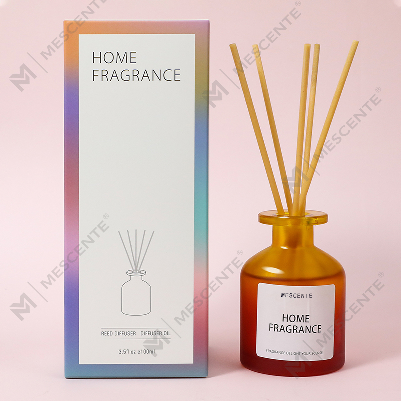 Engros Unik glasflaske Duft Blomster Reed Diffuser Olie Refill Med Emballage Æsker Gavesæt