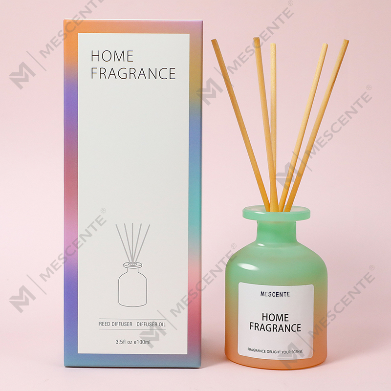 Engros Unik glasflaske Duft Blomster Reed Diffuser Olie Refill Med Emballage Æsker Gavesæt