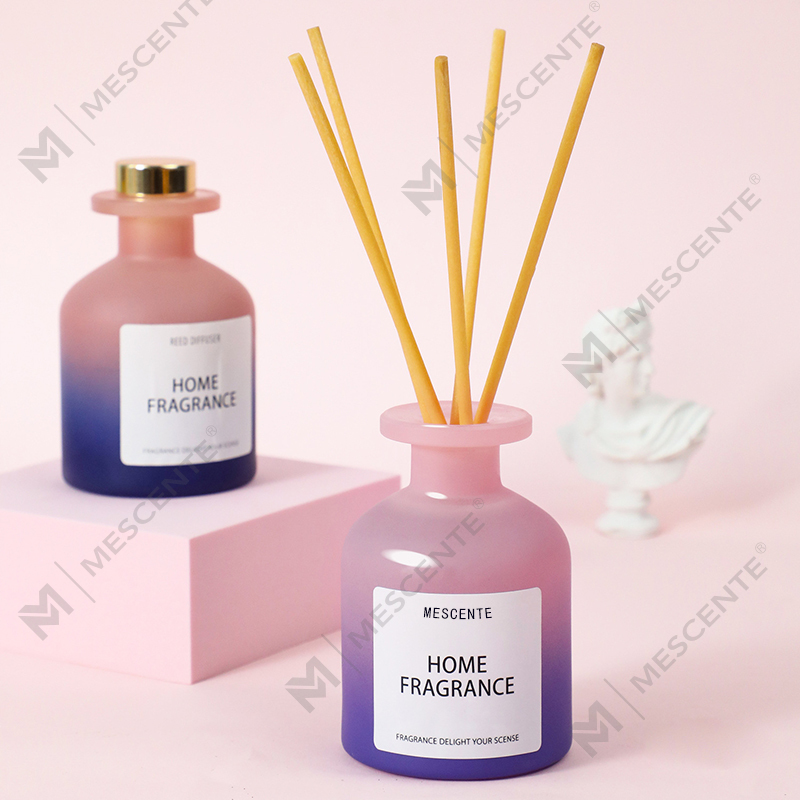 Engros Unik glasflaske Duft Blomster Reed Diffuser Olie Refill Med Emballage Æsker Gavesæt