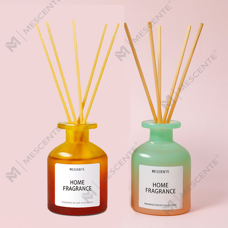 Engros Unik glasflaske Duft Blomster Reed Diffuser Olie Refill Med Emballage Æsker Gavesæt