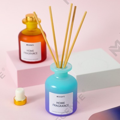 Engros Unik glasflaske Duft Blomster Reed Diffuser Olie Refill Med Emballage Æsker Gavesæt