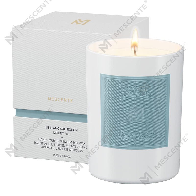 M&Scent Engros Brugerdefineret luksus sort glaskrukke julearomaterapi sojavoks lyssæt