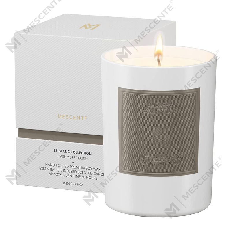 M&Scent Engros Brugerdefineret luksus sort glaskrukke julearomaterapi sojavoks lyssæt