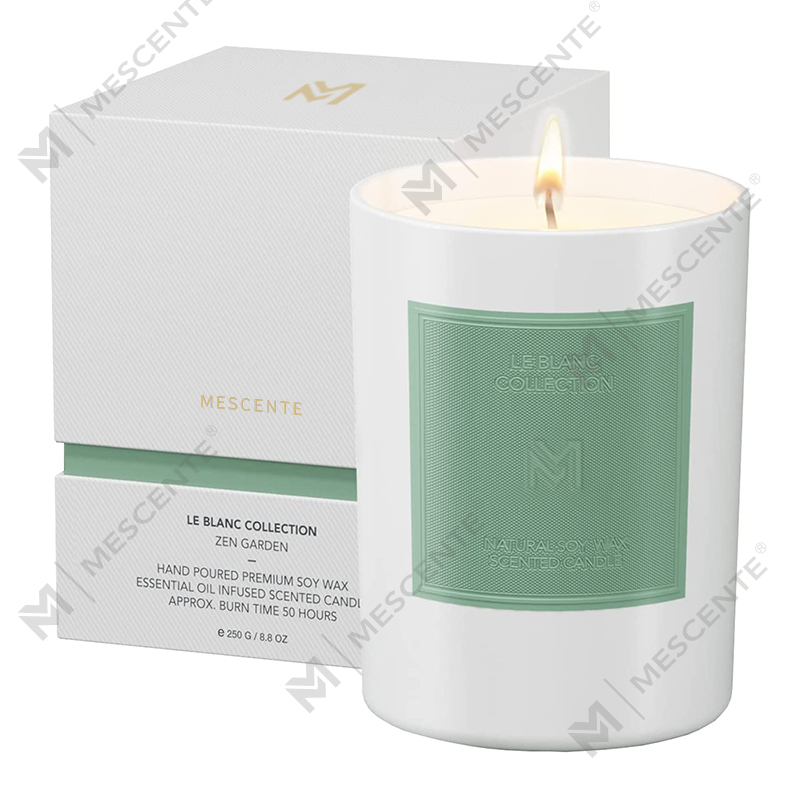 M&Scent Engros Brugerdefineret luksus sort glaskrukke julearomaterapi sojavoks lyssæt