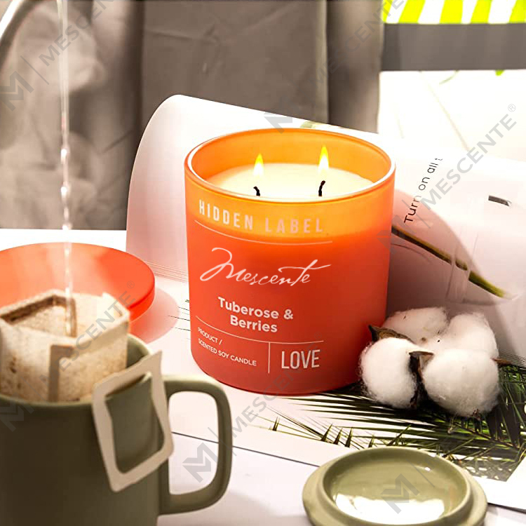 M&Scent Engros Luksus Private Label Sorte Krukker Duftende Sojavokslys Med Krystaller