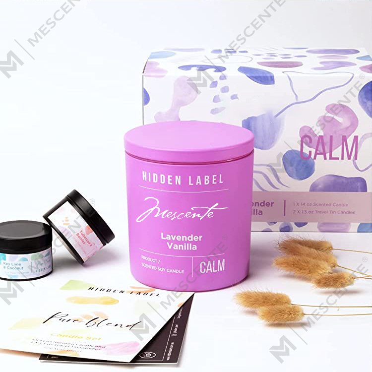 M&Scent Engros Luksus Private Label Sorte Krukker Duftende Sojavokslys Med Krystaller