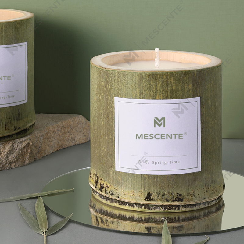 M&Scent luksus træ lysestage stearinlys private label duft med æske