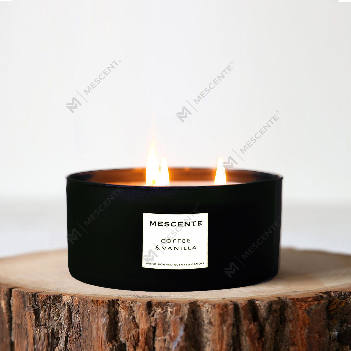 M&Scent engros dekorativ aromaterapi 3-væge duftende kokospalme stearinlys gavesæt