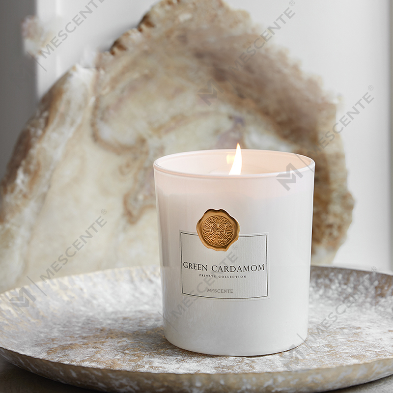 M&Scent luksuriøse private label dekorative glaskrukker duftende sojavokslys