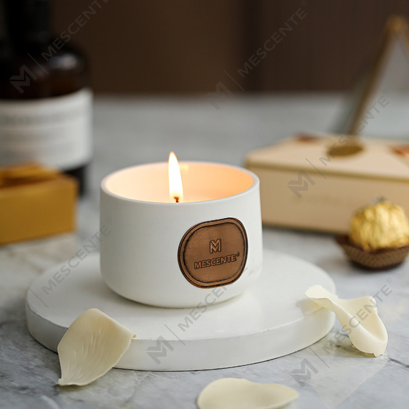M&Scent private label keramiske specialfremstillede duftende kokosvoks stearinlys gavesæt
