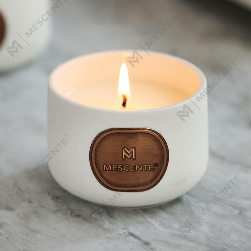 M&Scent private label keramiske specialfremstillede duftende kokosvoks stearinlys gavesæt