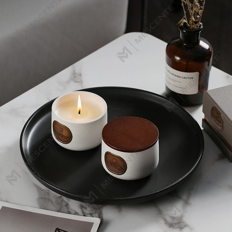 M&Scent private label keramiske specialfremstillede duftende kokosvoks stearinlys gavesæt