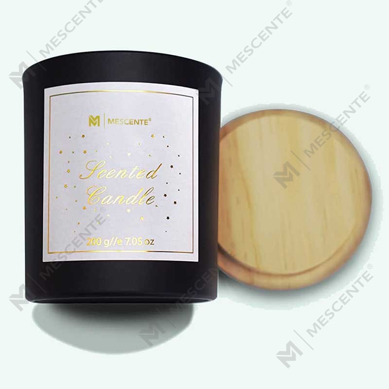 M&Scent Custom Logo Mini Rund Krystalglasflaske Stærk Kaffe Soja Voks Duftlys med Æske i Bulk